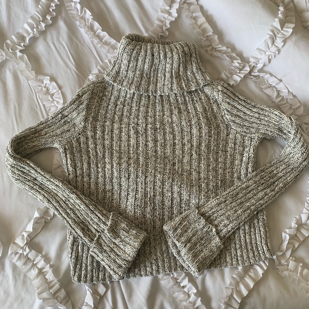 NEVER WORN Free People Cropped Turtleneck Sweater